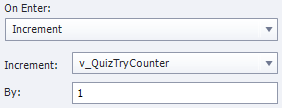 Quiz slide increment setting